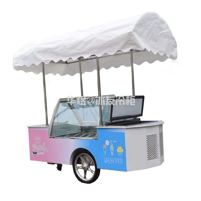 冰友双机双温带冰箱款雪糕车流动冰淇淋花车冰淇淋手推车
