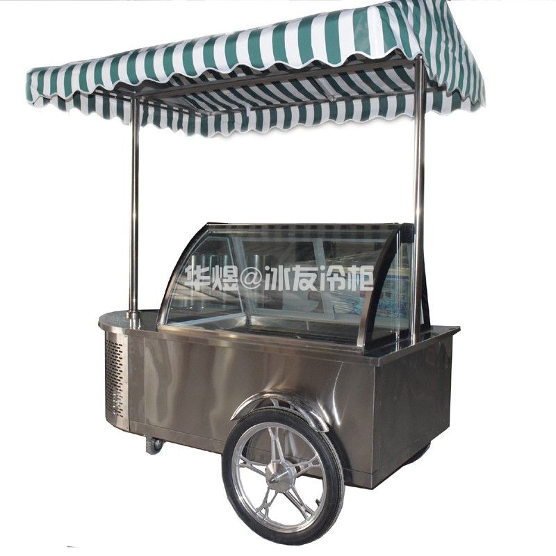 冰友简易款冰淇淋车冰棒车冰棍车流动商用雪糕车售卖式冰淇淋小吃车