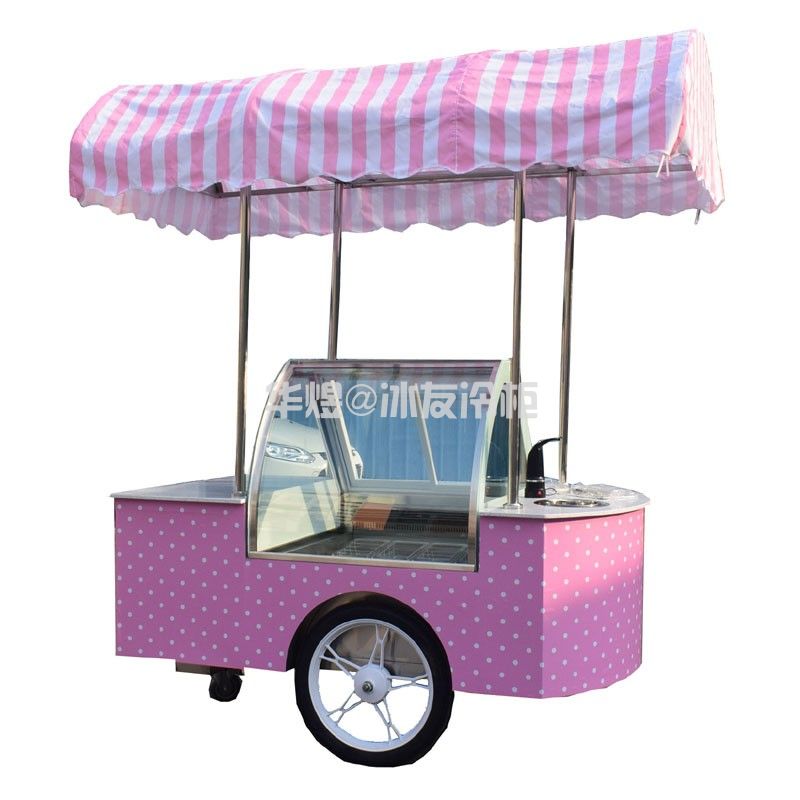 冰友8盘带水槽冰淇淋车移动冰棒车售卖车冰棍雪糕车