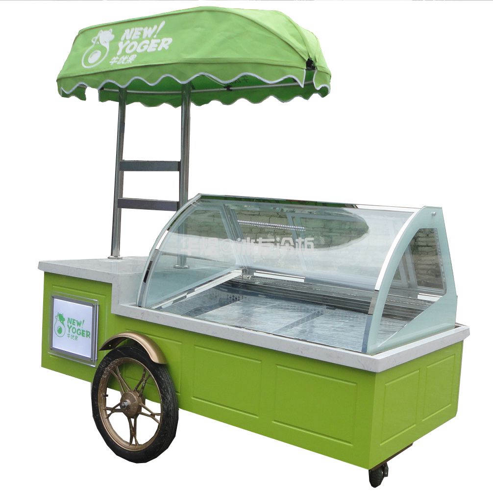 绿色款雪糕车商用冰淇淋车移动雪糕车冰淇淋激凌流动车流动花车