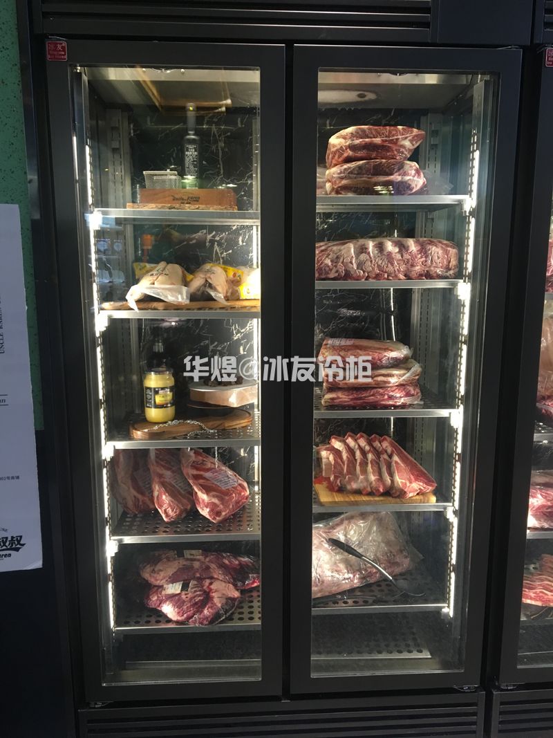 高档古铜色双门牛肉排酸成柜柜干式熟成牛排柜熟成牛肉展示柜(图7)