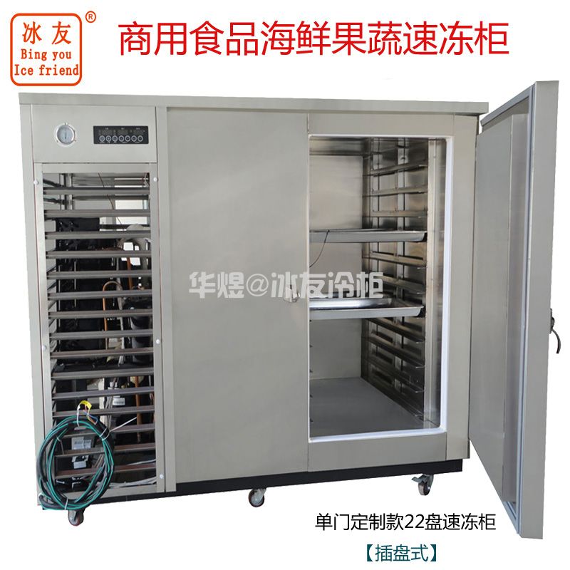 冰友定制款单门22盘速冻柜商用风冷食品速冻冷冻柜急冻冰箱(图1)