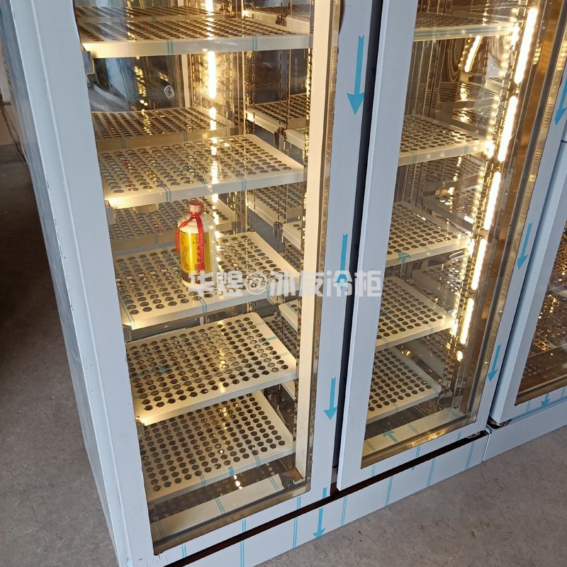 分体式无指纹玫瑰金组合酒店柜高端酒柜展示柜(图4)