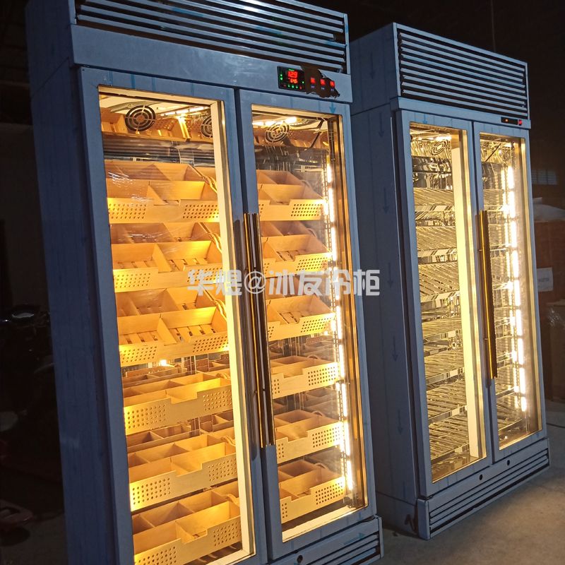 玫瑰金酒柜定制雪茄展示柜(图4)