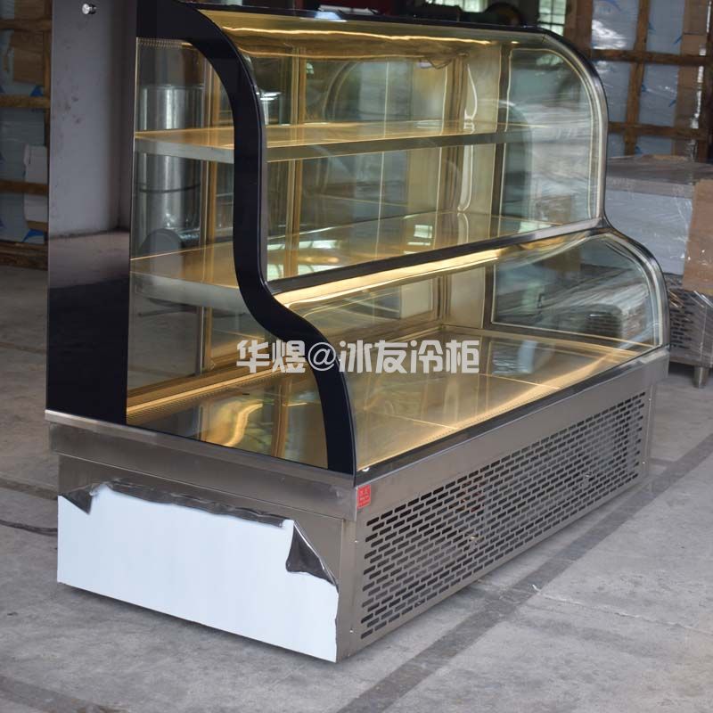冰友牌订制三层直冷式玻璃三文鱼展示冷柜 应豪华寿司柜 冷藏柜(图4)