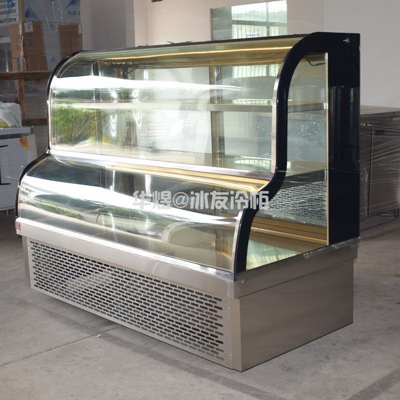 冰友牌订制三层直冷式玻璃三文鱼展示冷柜 应豪华寿司柜 冷藏柜(图3)