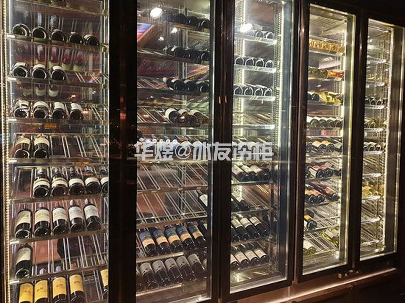 四面玻璃红酒展示柜玫瑰金酒柜高端商用红酒展示冷藏柜(图12)