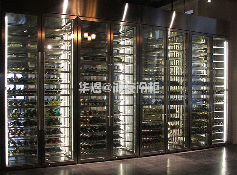 四面玻璃红酒展示柜玫瑰金酒柜高端商用红酒展示冷藏柜(图15)