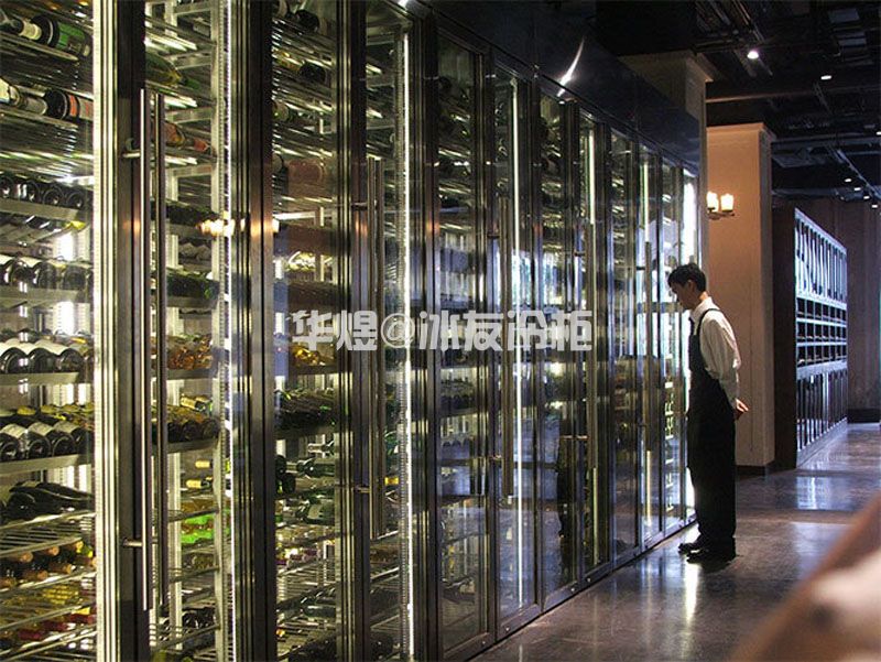 四面玻璃红酒展示柜玫瑰金酒柜高端商用红酒展示冷藏柜(图13)