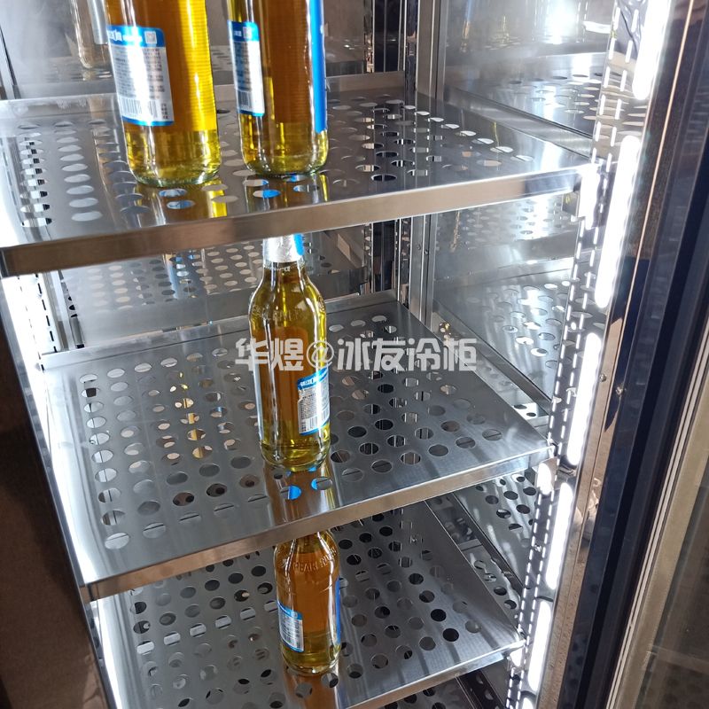 黑拉丝不锈钢酒柜啤酒冷藏展示柜商用风冷酒水饮料冷藏展示冷柜(图8)