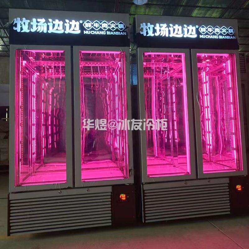 双门高身微冻展示柜牛羊挂肉柜直冷就牛肉冷藏展示柜(图1)