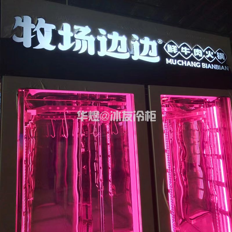 双门高身微冻展示柜牛羊挂肉柜直冷就牛肉冷藏展示柜(图3)