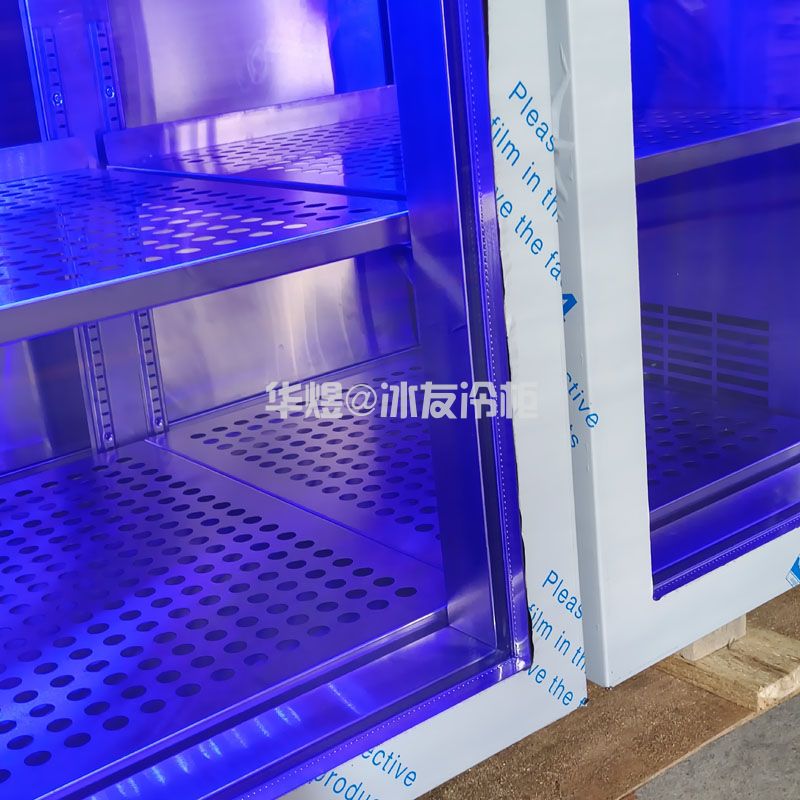 风冷冷藏双门玻璃门工作台保鲜柜酒水冷藏冰柜(图5)